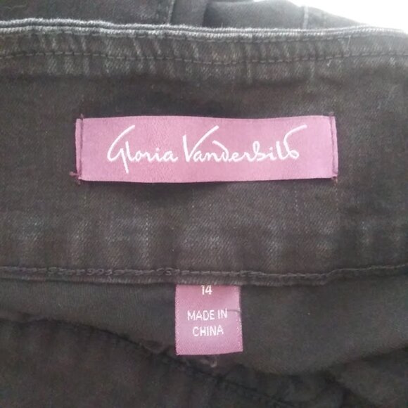 Gloria Vanderbilt Women's size 14 Amanda black pull on pants - Picture 12 of 15